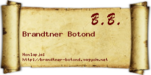Brandtner Botond névjegykártya